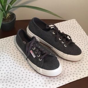 Superga Gray Wool Sneaker Size 7.5